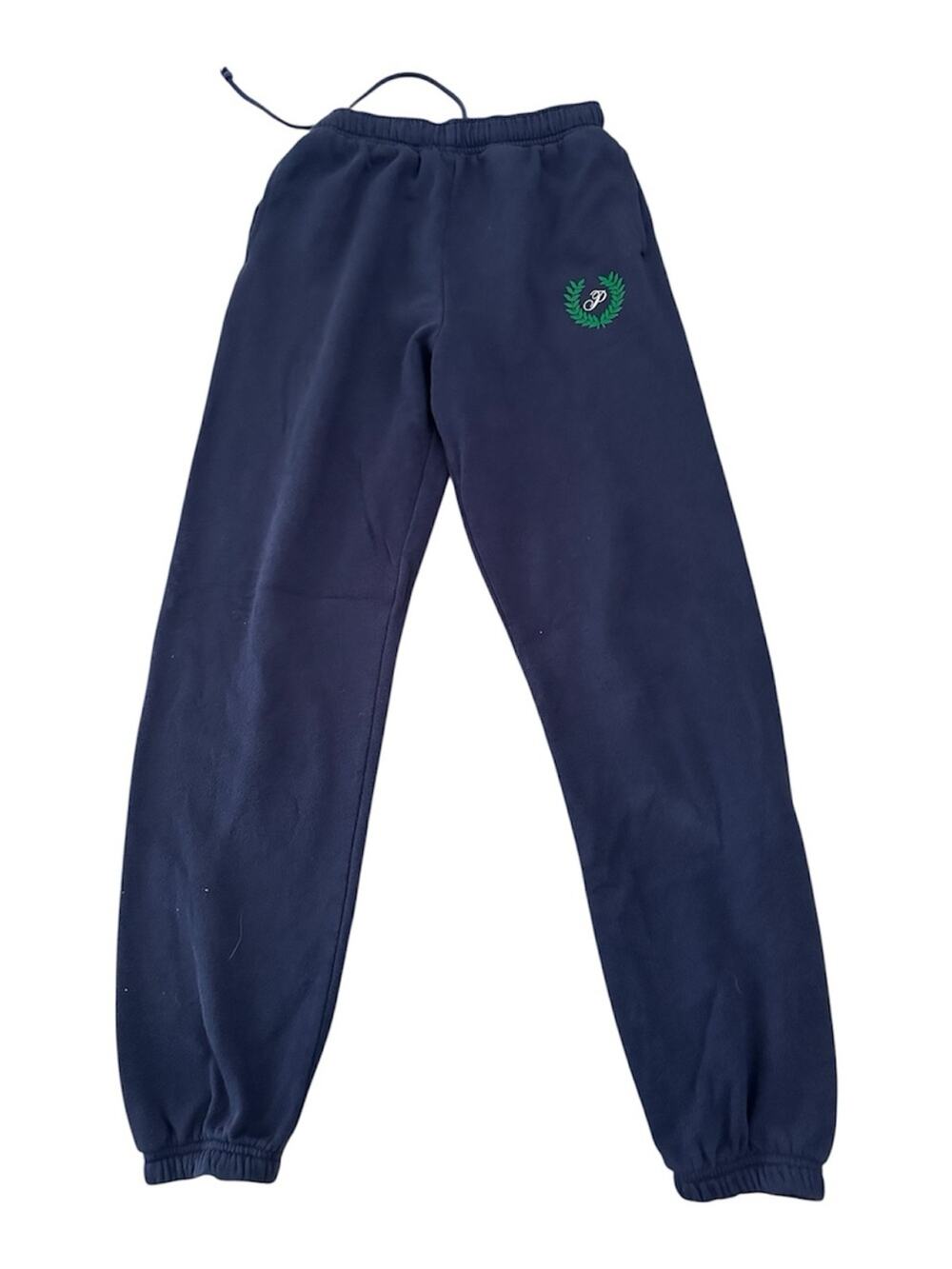 Pink Victoria's Secret Navy Jogger Pants - Green Crest Detail size XS